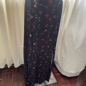 Ardene Black Floral Maxi Skirt